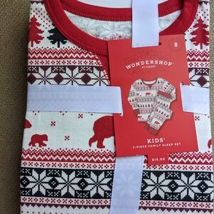 Wondershop Red and White Kids Pajama Set
